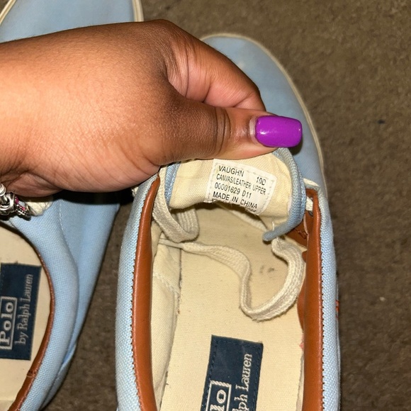 Polo by Ralph Lauren Blue and Brown Sneakers size 10 - Picture 5 of 8